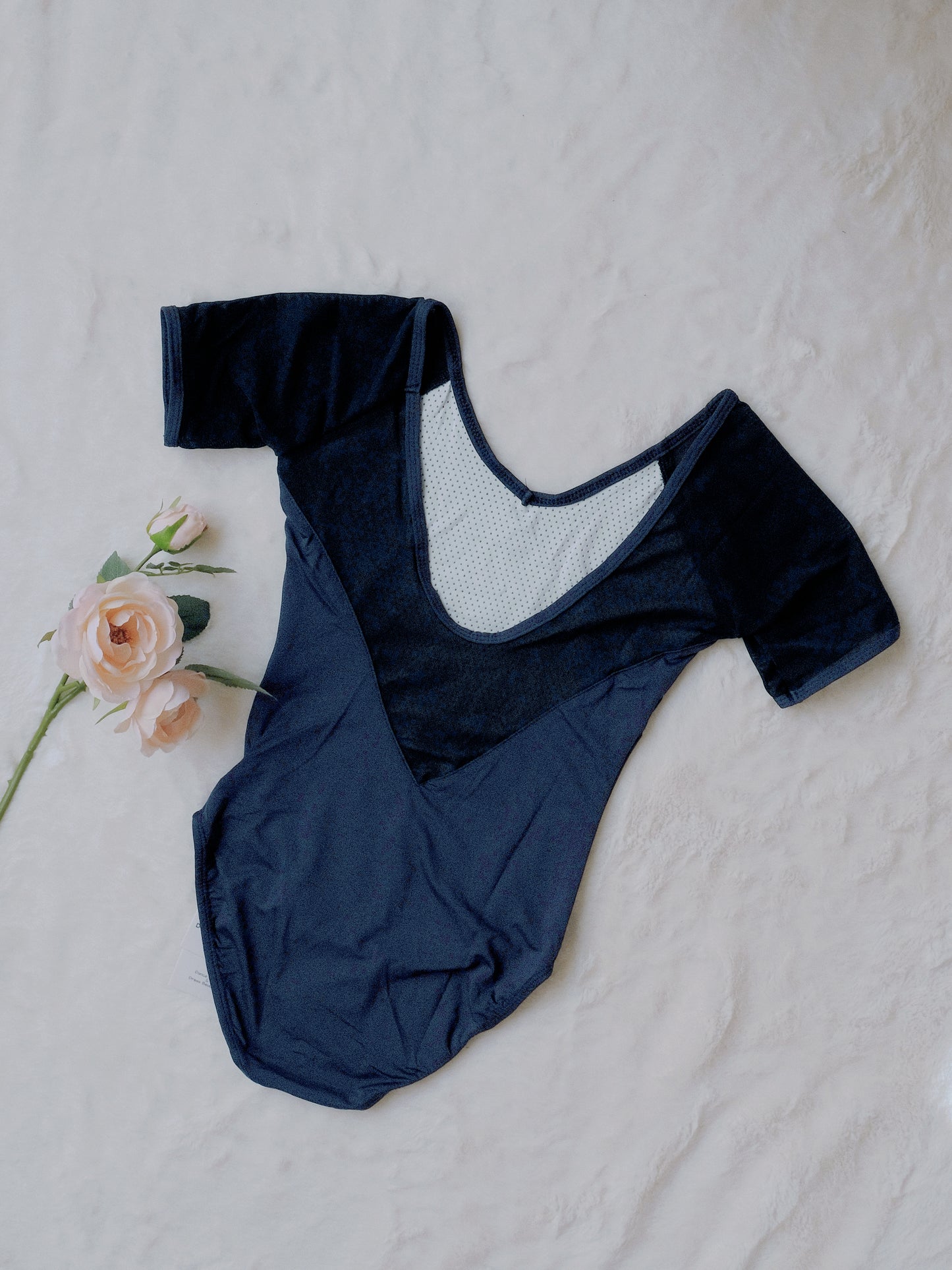Mesh Paneling Dance Leotard (Subtle Charm 23n0004)Midnight Blue