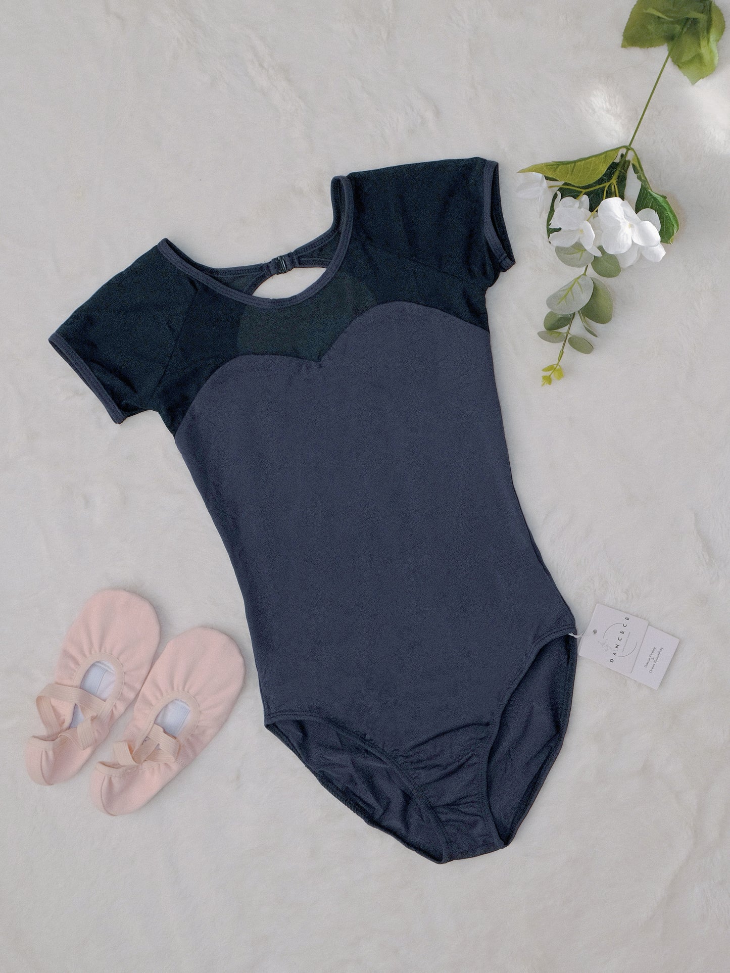 Open Back Dance Leotard (Subtle Charm 23n0002) Midnight Blue
