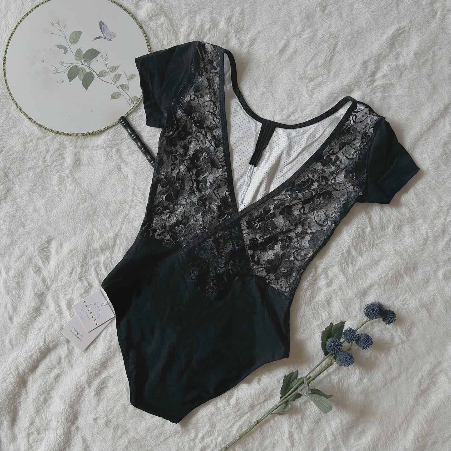 Lace Dance Leotard Midnight Black