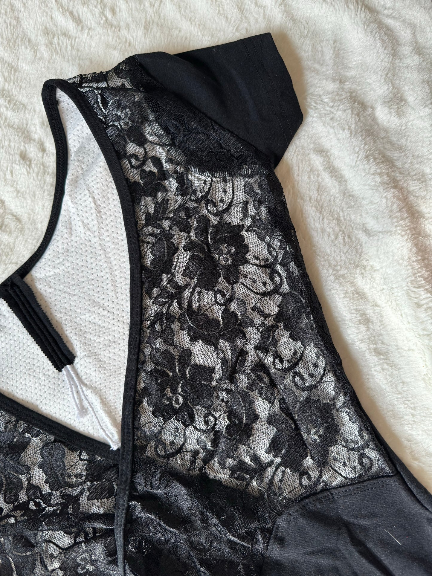 Lace Dance Leotard Midnight Black